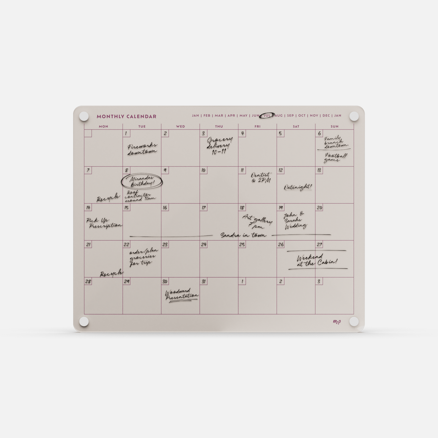 Monthly Calendar 1411