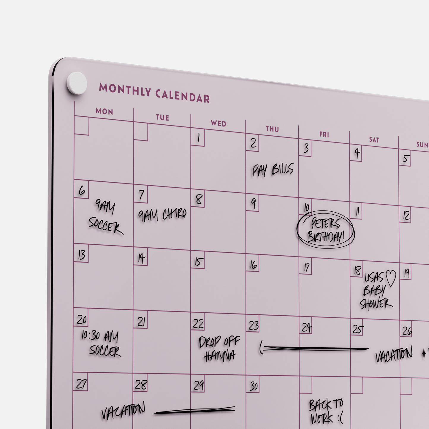 Monthly Calendar 118