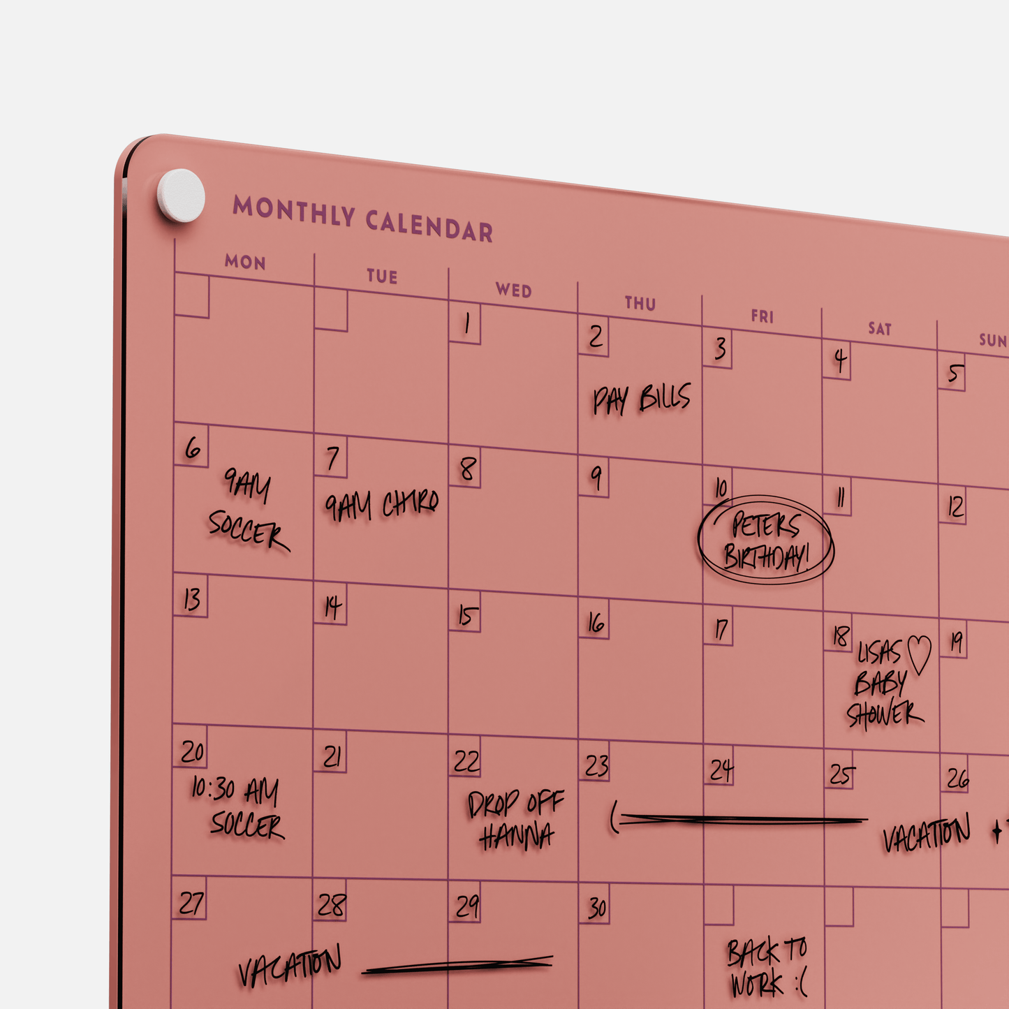 Monthly Calendar 118