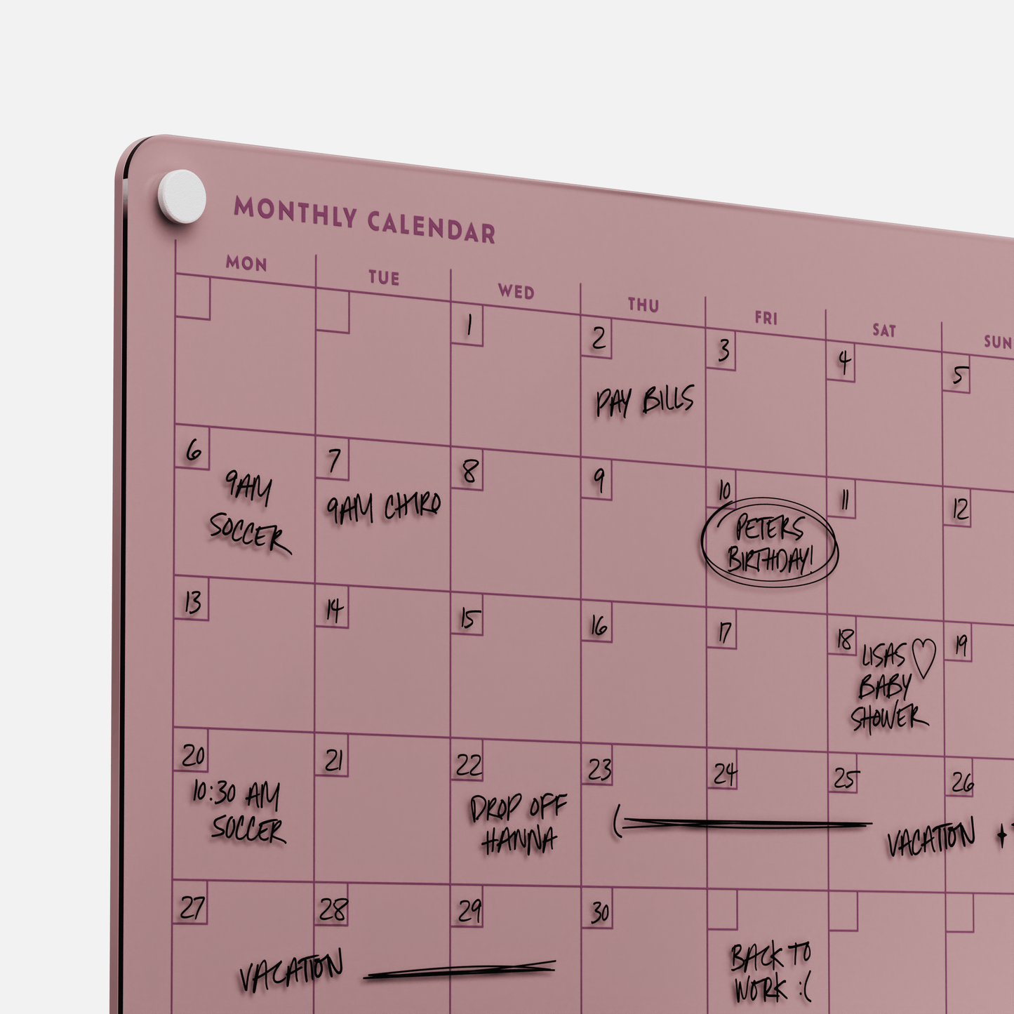 Monthly Calendar 118