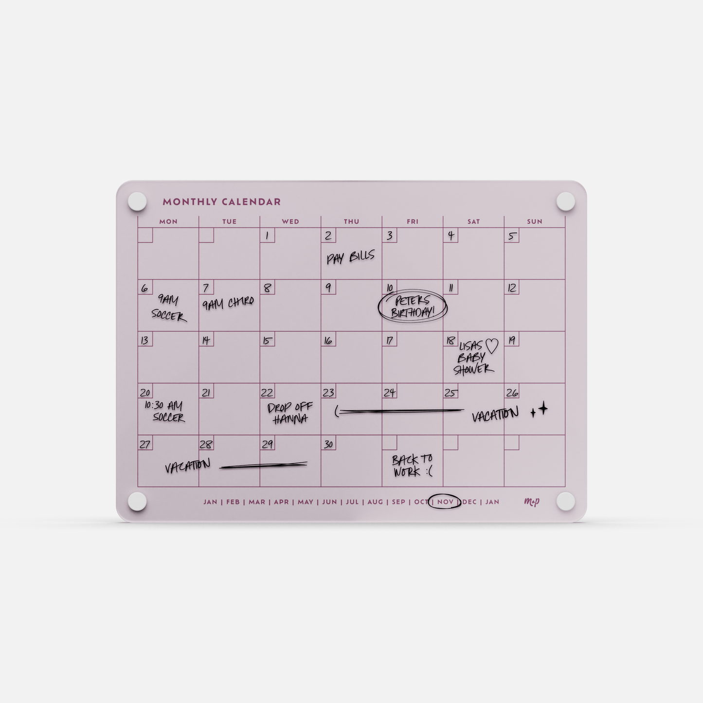 Monthly Calendar 118