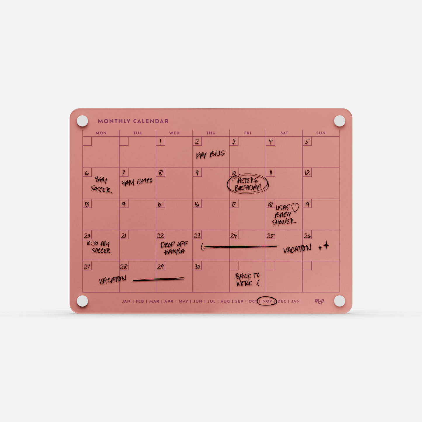 Monthly Calendar 118