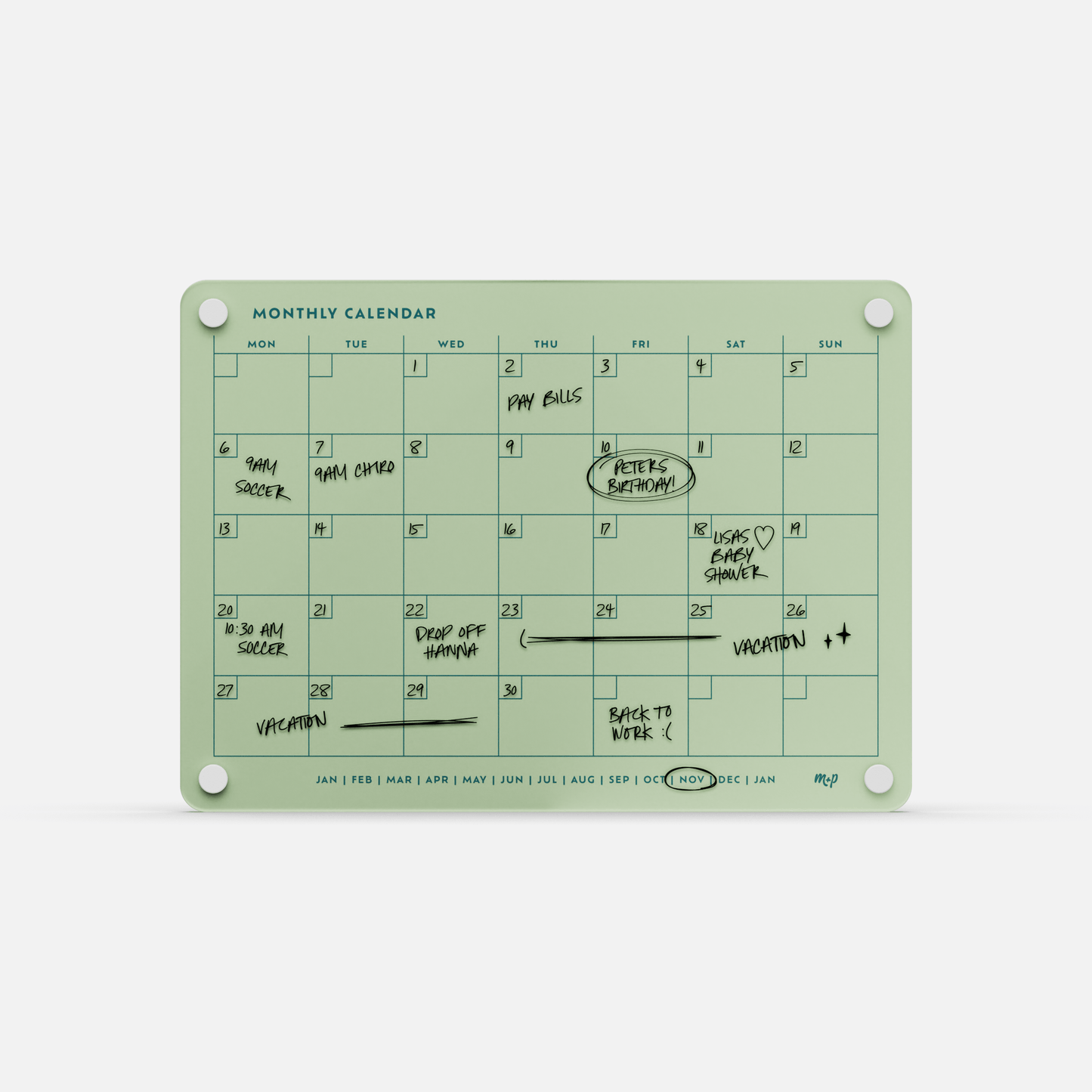 Monthly Calendar 118