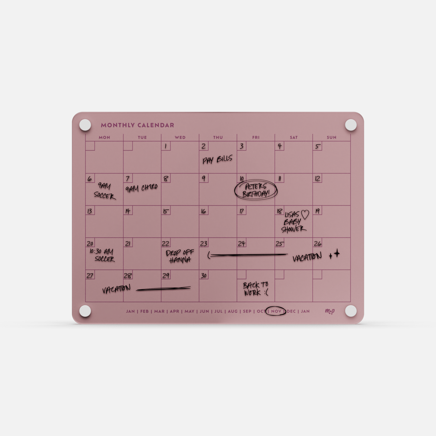 Monthly Calendar 118