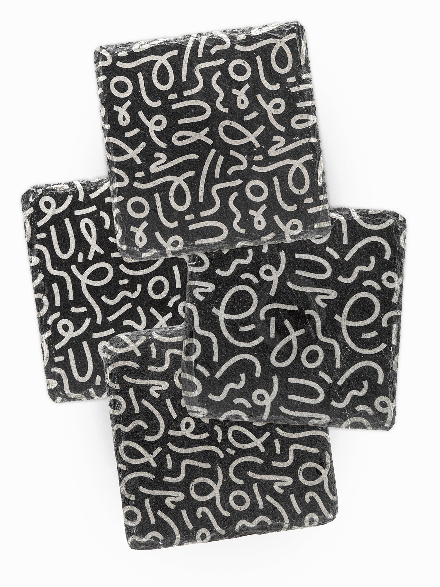 Squiggle Slate Coasters